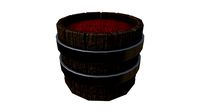 wooden basket with cherry