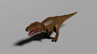 low-poly tyrannosaurus