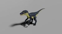 low-poly velociraptor