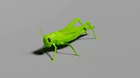 low-poly grasshopper