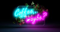 neon sign coffee maybe