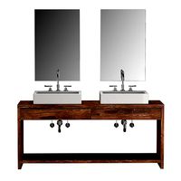 OAK BRULE WATERFALL DOUBLE WASHSTAND