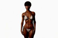 black woman fit in bikini
