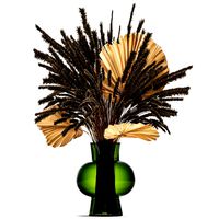 bouquet of dried flowers in a glass vase 139