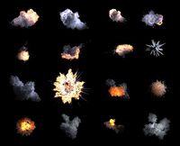 Air and Space Explosions - 28 mov footages collection Textur