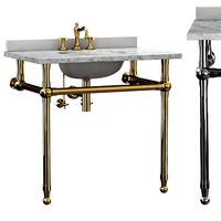 GRAMERCY SINGLE METAL WASHSTAND WITH BACKSPLASH