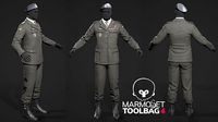 Military Officer uniform suit Game Assests  3d model