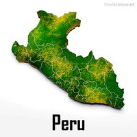 Peru country map 3d model