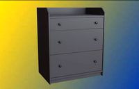Hauga 3-drawer Chest Gray  IKEA