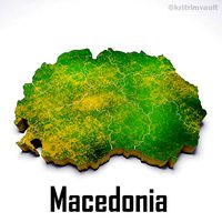 Macedonia country map 3d model
