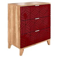 Chest of drawers Scandi dark red