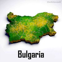 Bulgaria country map 3d model