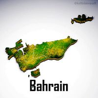 Bahrain country map 3d model