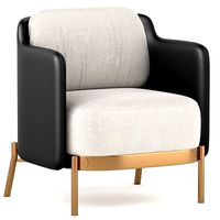 Mid Century Faux Leather Armchair