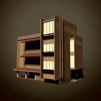 Building in sepia tone