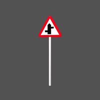 Hong Kong Staggered Junction Ahead Sign V1 001