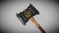 Low Poly War Hammer 2K Texture - GameReady DoomHammer Low-poly