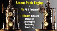 steampunk engine asset4kpbr textures