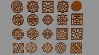 wooden circular frame ornament