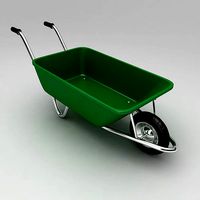 Garden wheel barrow 3d model