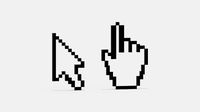 Mouse hand and arrow cursor icon