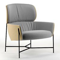 SPO1 CARISTO Fabric armchair with armrests