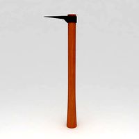 Garden sharp axe hoe 3d model