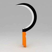 Garden sickle 3d model
