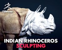 Indian rhinoceros - sculpt