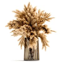 bouquet of dried reeds in a vase 122