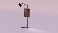 Art easel floor lamp