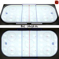 hockey rink 26x56 m with nhl markings
