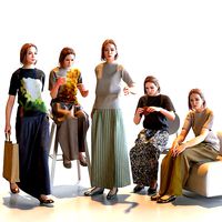 Posed Asian Casual Woman - 5 Pack 2 - C1-F2T