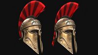 Low Poly PBR Greek Helmet