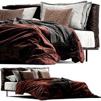MYNIGHT By Lema Double bed with upholstered headboard