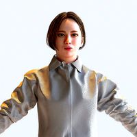 Asian Business Woman in A-pose 5 - B1-F5F A