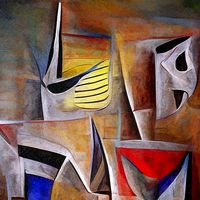 Painting in Frame Picasso Style