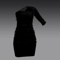 ONE SHOULDER STRAPLESS DRESS LOOK DRAPED