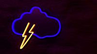 Neon sign thunder lightning