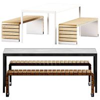 Tavolo Passepartout Table by Urbantime and Move Bench by Vestre