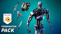 Terminator robot rigged pack