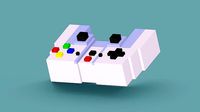Game controller 8 bit stylized