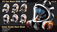 25 Gas Mask Base Mesh - VOL 09 - Game Ready