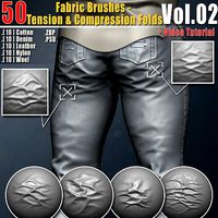 50 Fabric Brushes Tension Compression Folds Vol02
