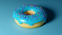 blue donut
