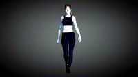 cyberpunk - sports activewear clothing set - blue and black