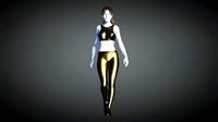 cyberpunk - sports activewear clothing set - gold and black