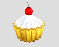 cup cake stylized low-poly