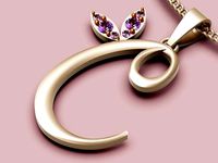 c capital word pendant