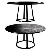 black round wooden table